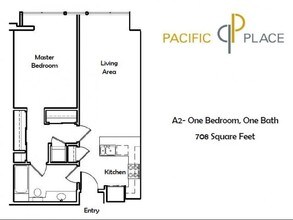 1 Bed 1.5 Bath + Bonus Room 935 floor plan